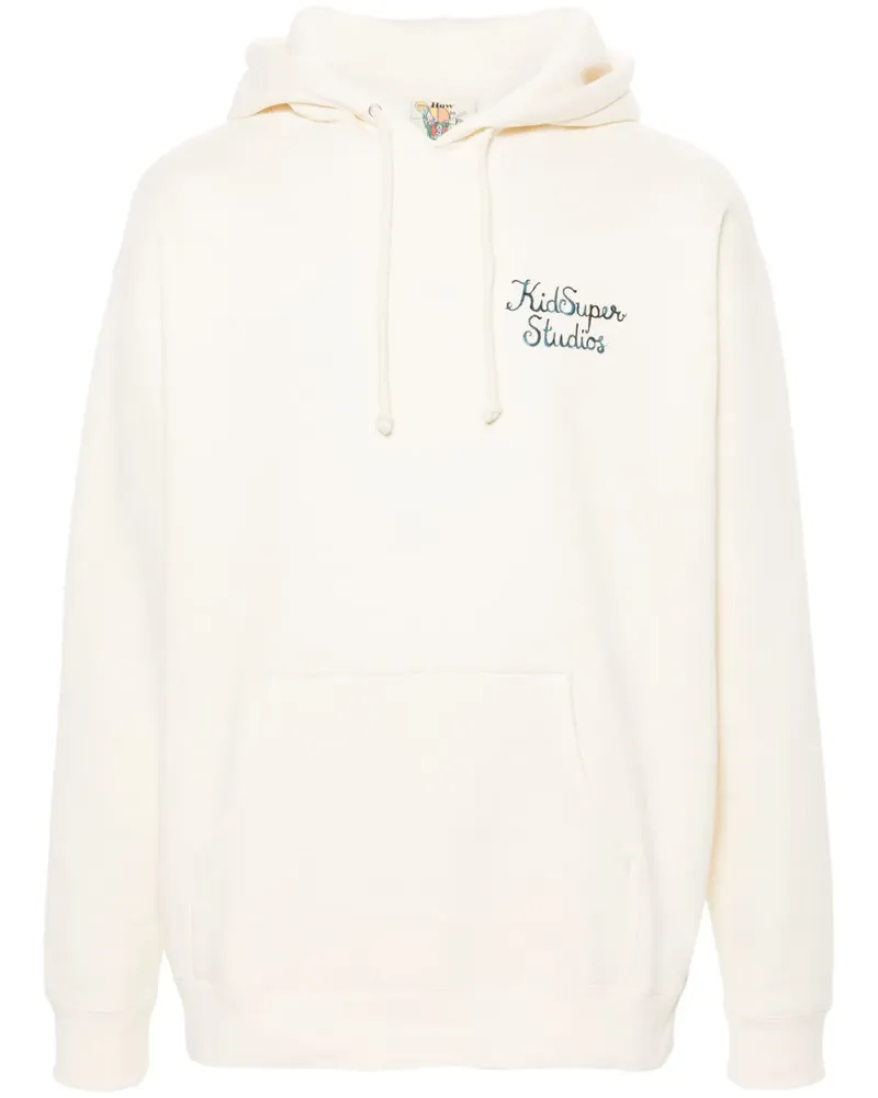 KidSuper Hoodie mit Logo-Print - Nude Nude
