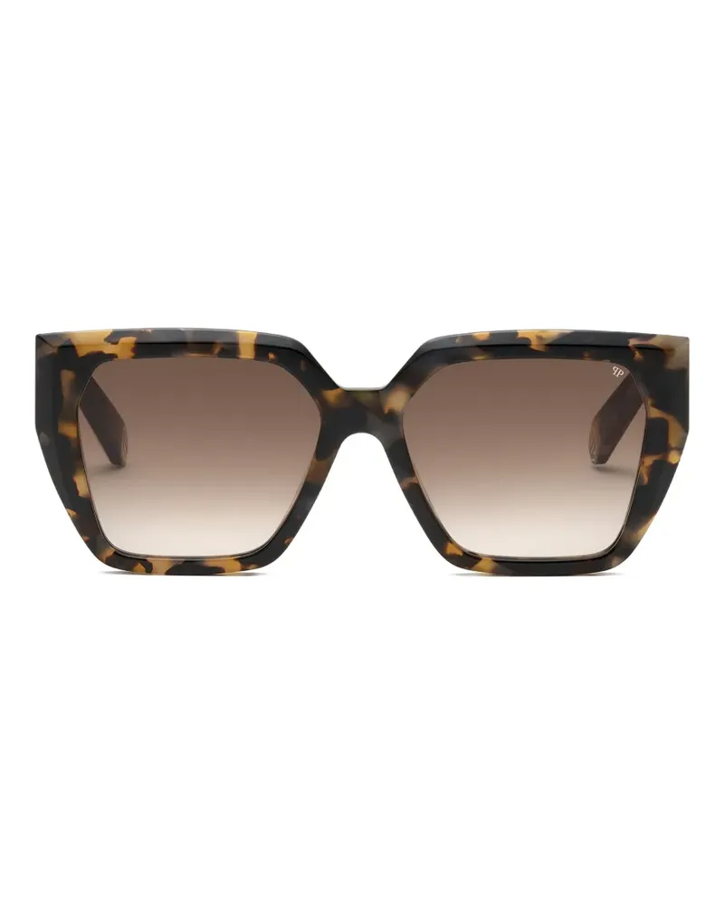 Philipp Plein Capture Sonnenbrille in Schildpattoptik - Braun Braun