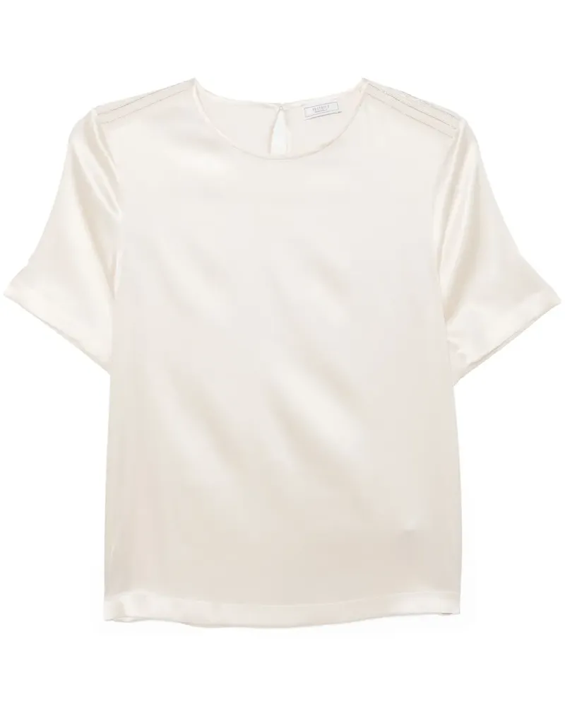 Peserico Bluse mit Perlenverzierung - Nude Nude