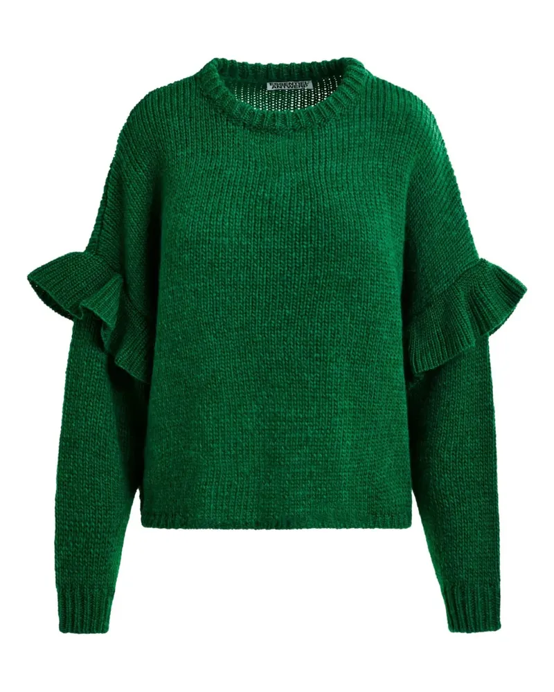 Essentiel Ijune Pullover mit Rüschendetail - Grün Grün