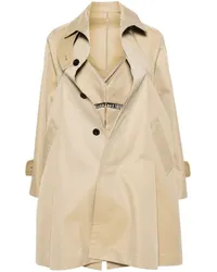 Sacai Trenchcoat im Layering-Look Nude