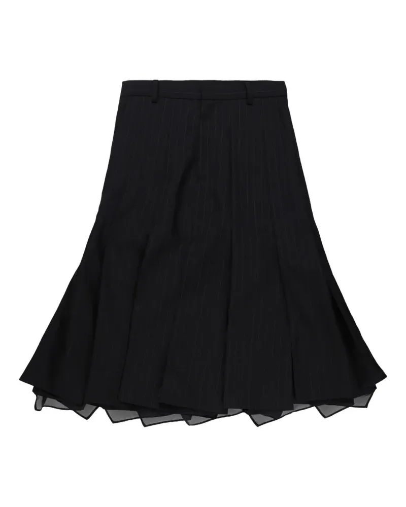 Sacai pleated midi skirt - Schwarz Schwarz