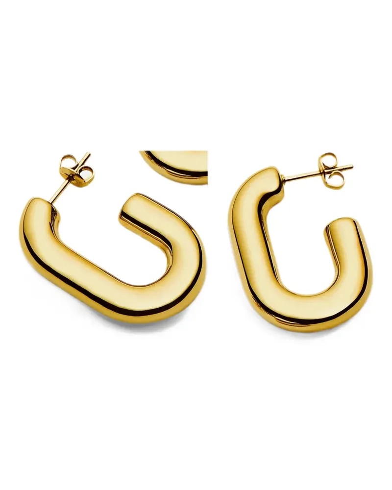 Missoma Medium chubby oval hoop earrings - Gold Gold