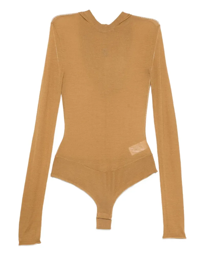Patrizia Pepe hooded wool bodysuit - Nude Nude