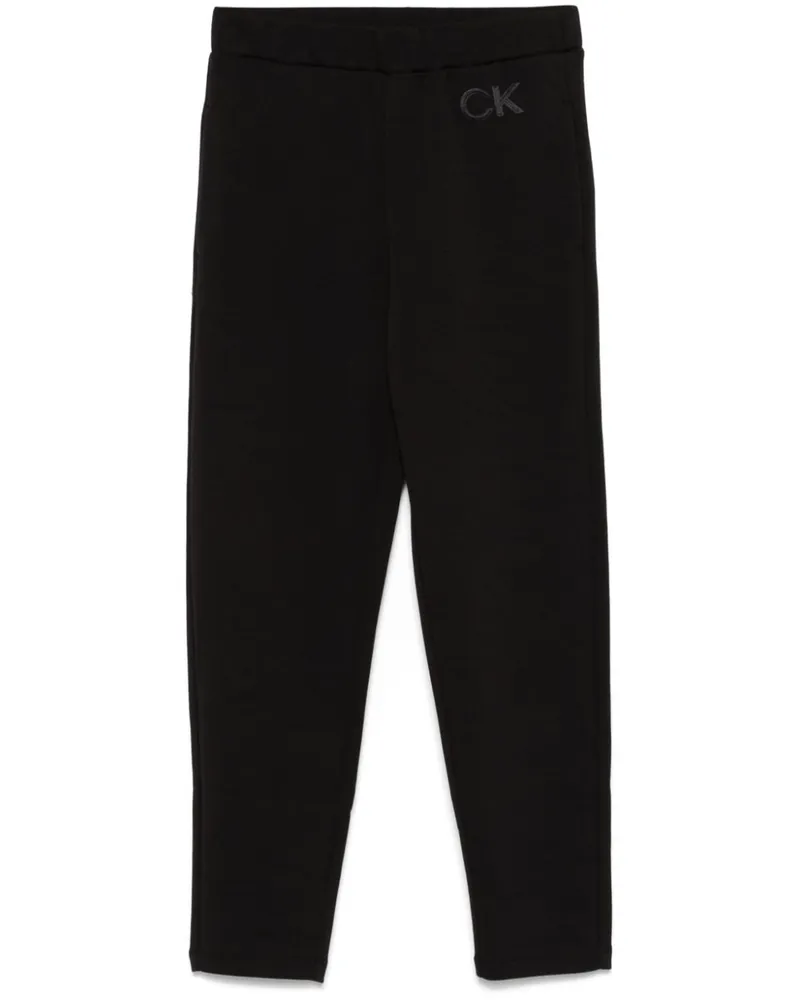 Calvin Klein Elegante Satin-CK Jogginghose - Schwarz Schwarz