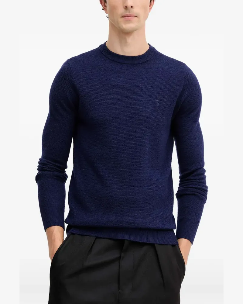 Trussardi textured logo sweater - Blau Blau