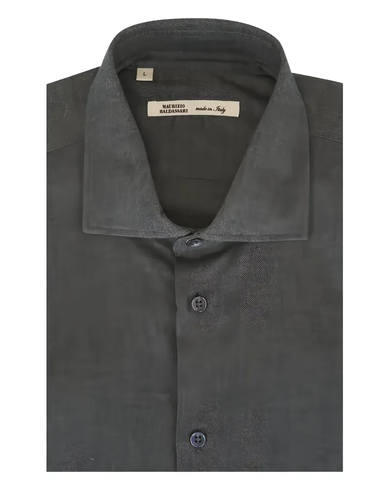 Maurizio Baldassari herringbone flannel shirt - Grau Grau