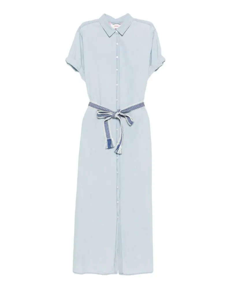 Xírena belted short-sleeve maxi dress - Blau Blau