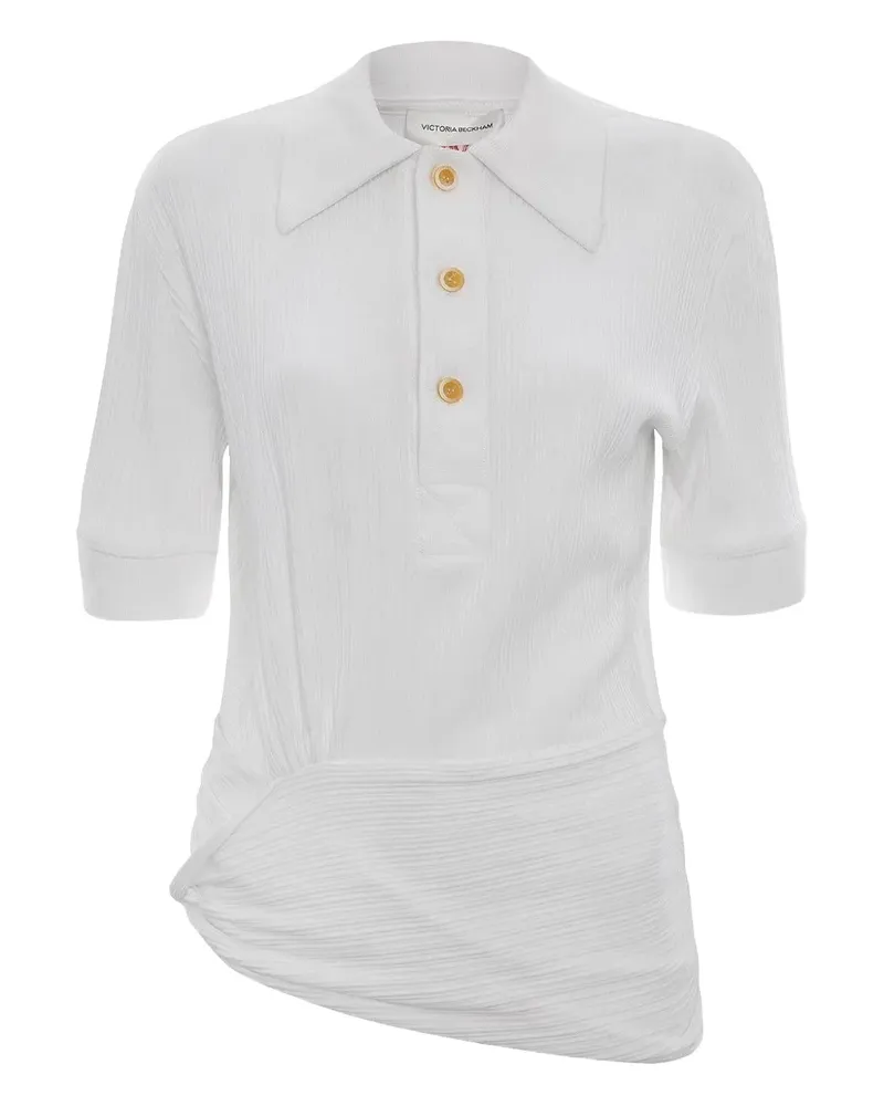 Victoria Beckham twist polo top - Weiß Weiß
