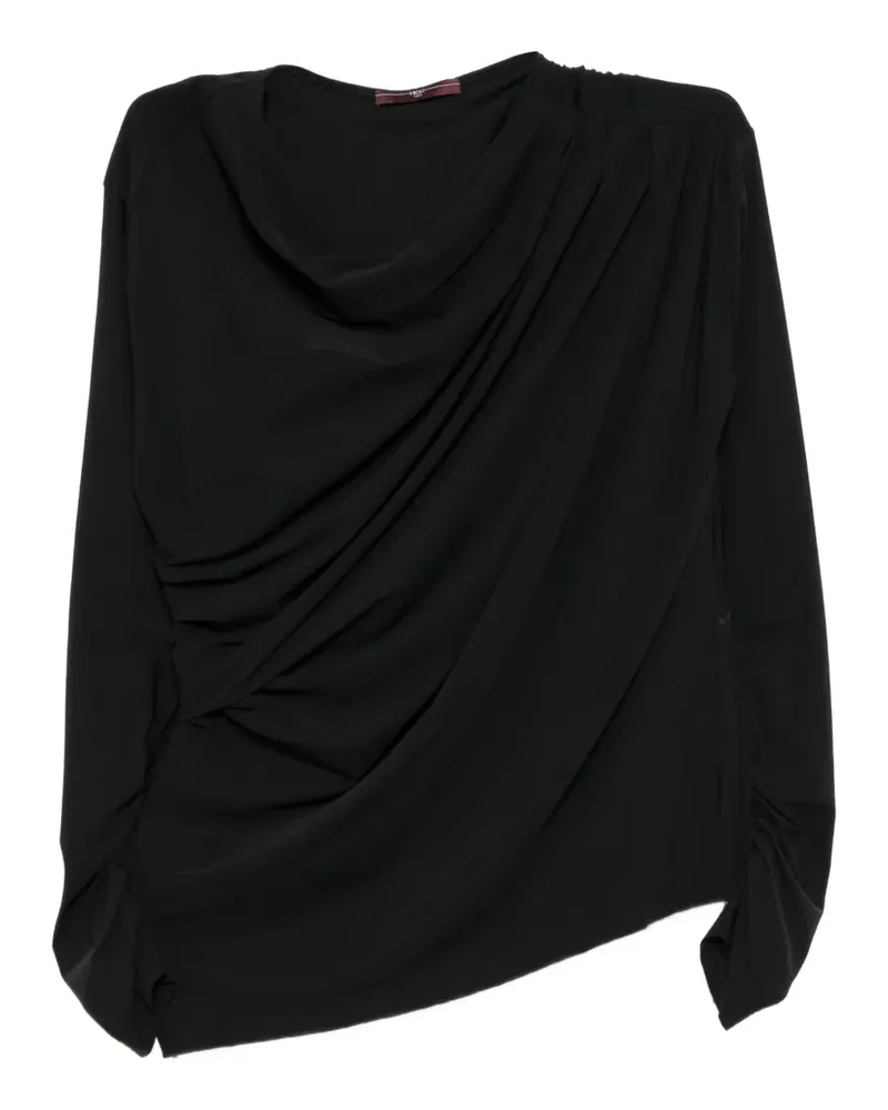 HIGH Schmales Aslant Oberteil - Schwarz Schwarz