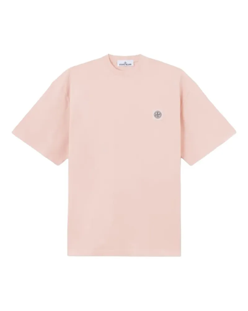 Stone Island logo-patch T-shirt - Rosa Rosa