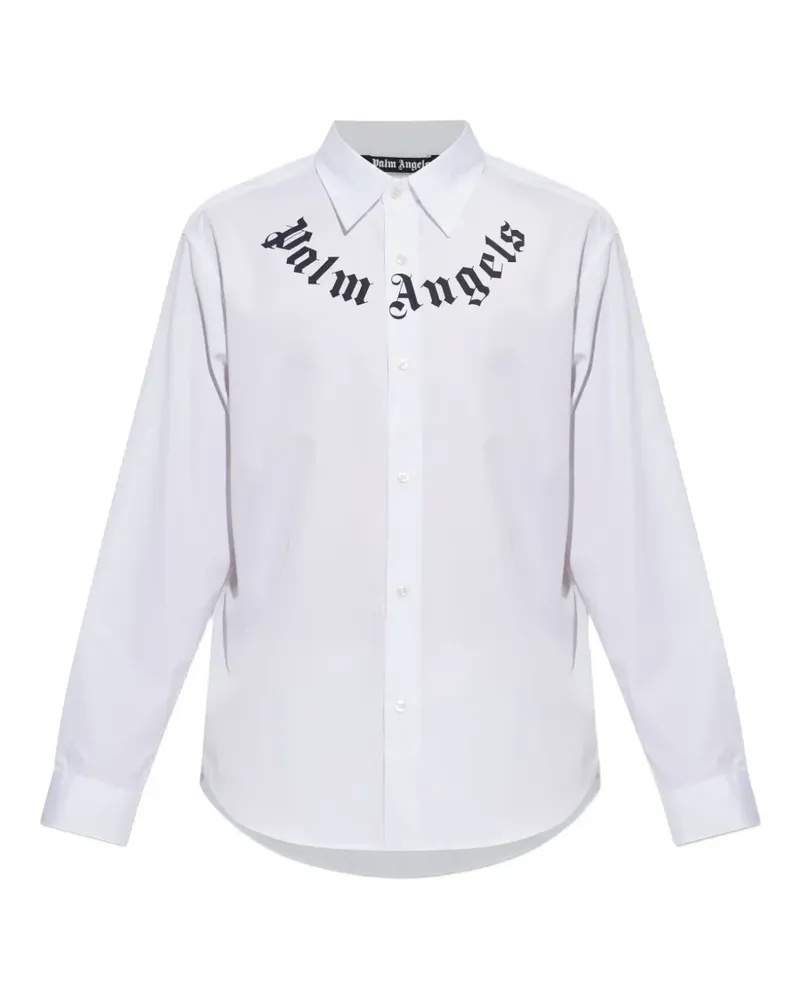 Palm Angels logo-print shirt - Weiß Weiß