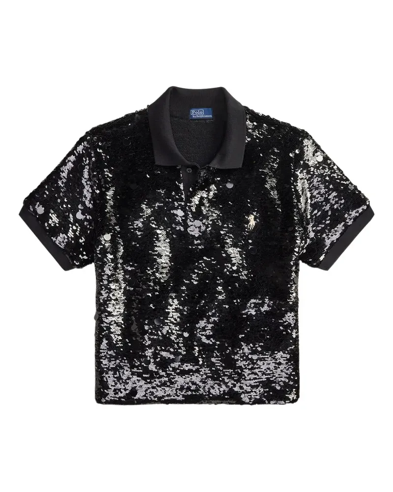 Ralph Lauren Poloshirt mit Pailletten - Schwarz Schwarz