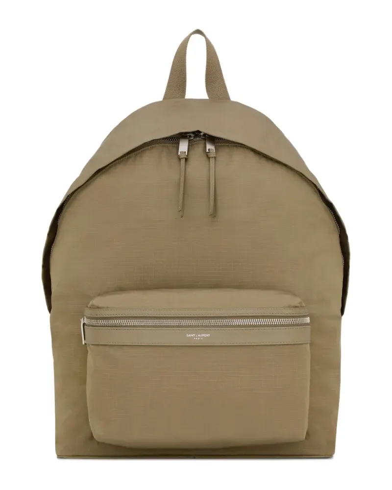 Saint Laurent Rucksack mit Logo-Print - BEIGe Beige