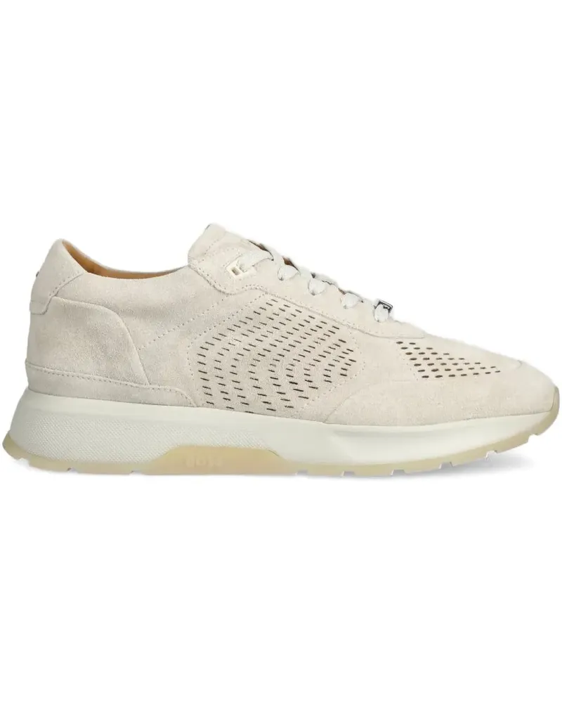 HUGO BOSS Perforierte Zac Sneakers aus Wildleder - Nude Nude