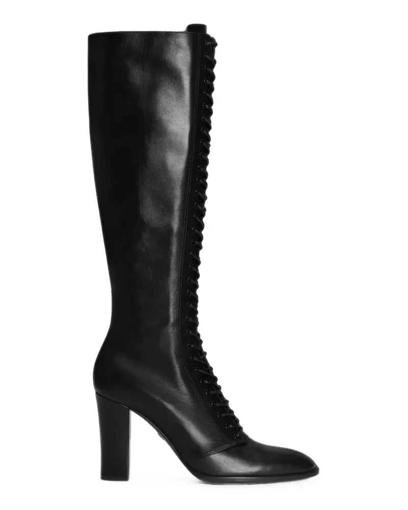 Dolce & Gabbana Schnürstiefel aus Kalbsleder - Schwarz Schwarz