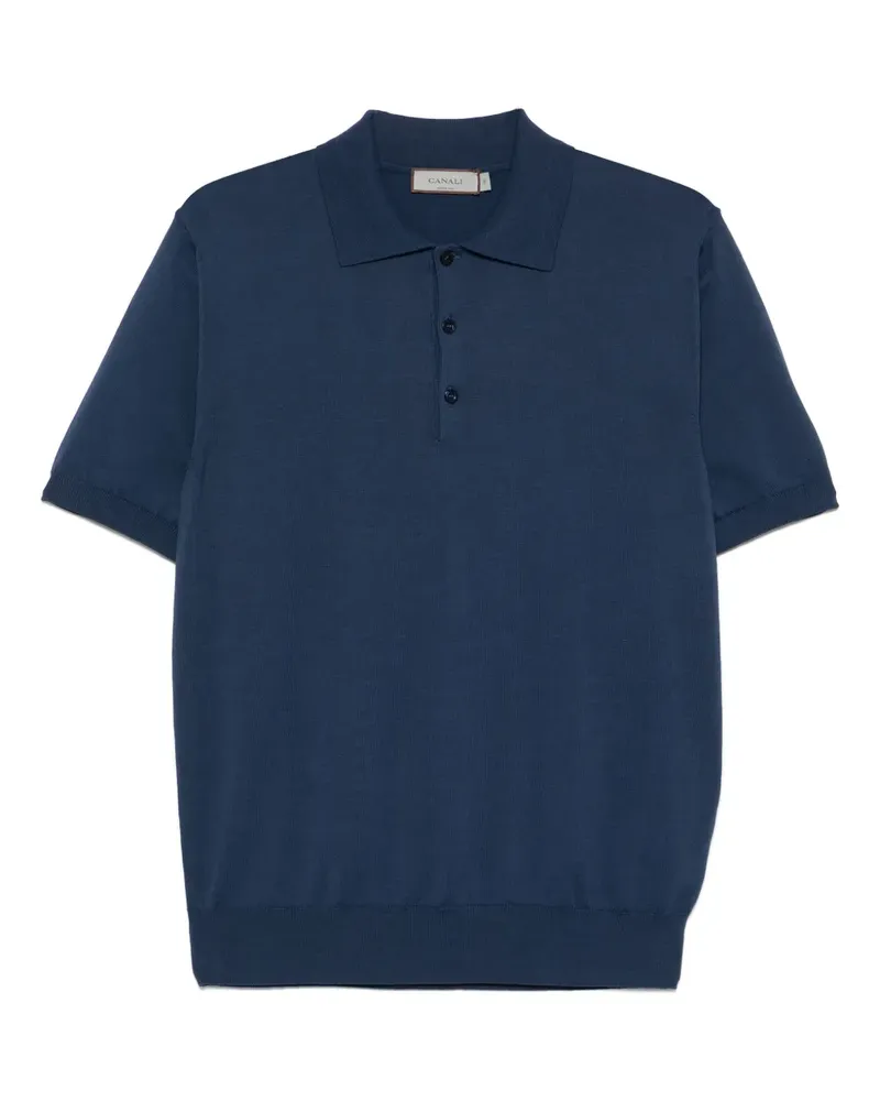 Canali Klassisches Poloshirt - Blau Blau