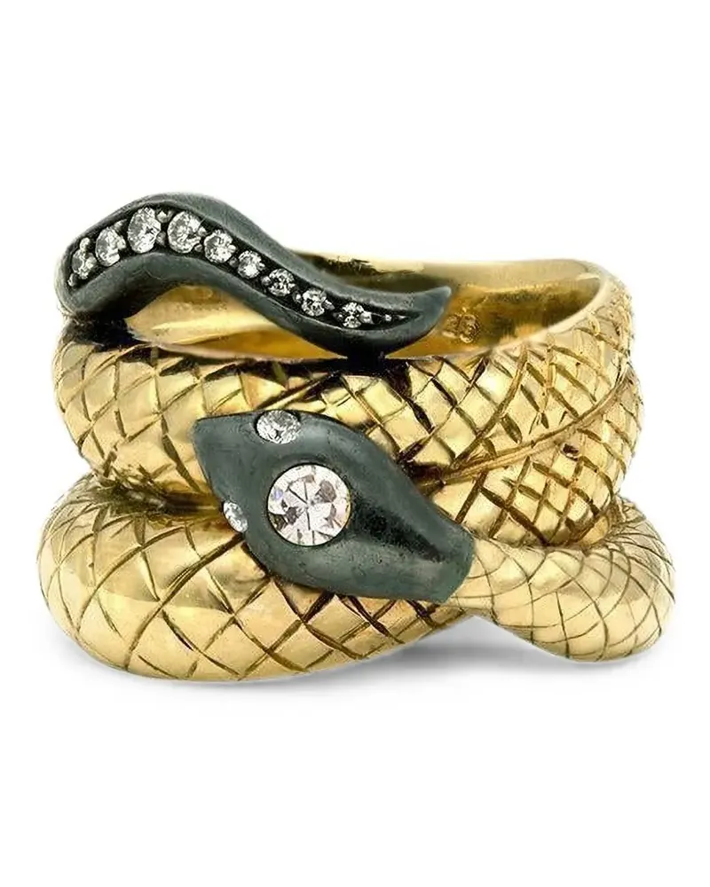 Sorellina Victoria diamond serpent ring - Gold Gold
