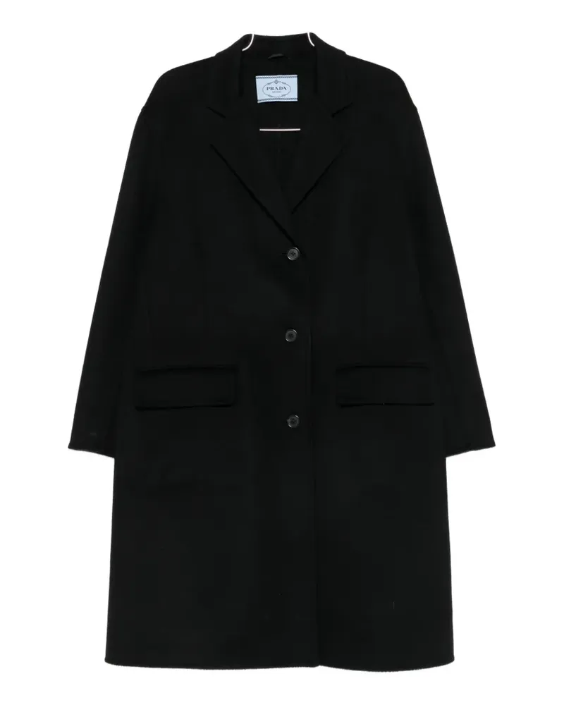 Prada single-breasted notched-lapels coat - Schwarz Schwarz
