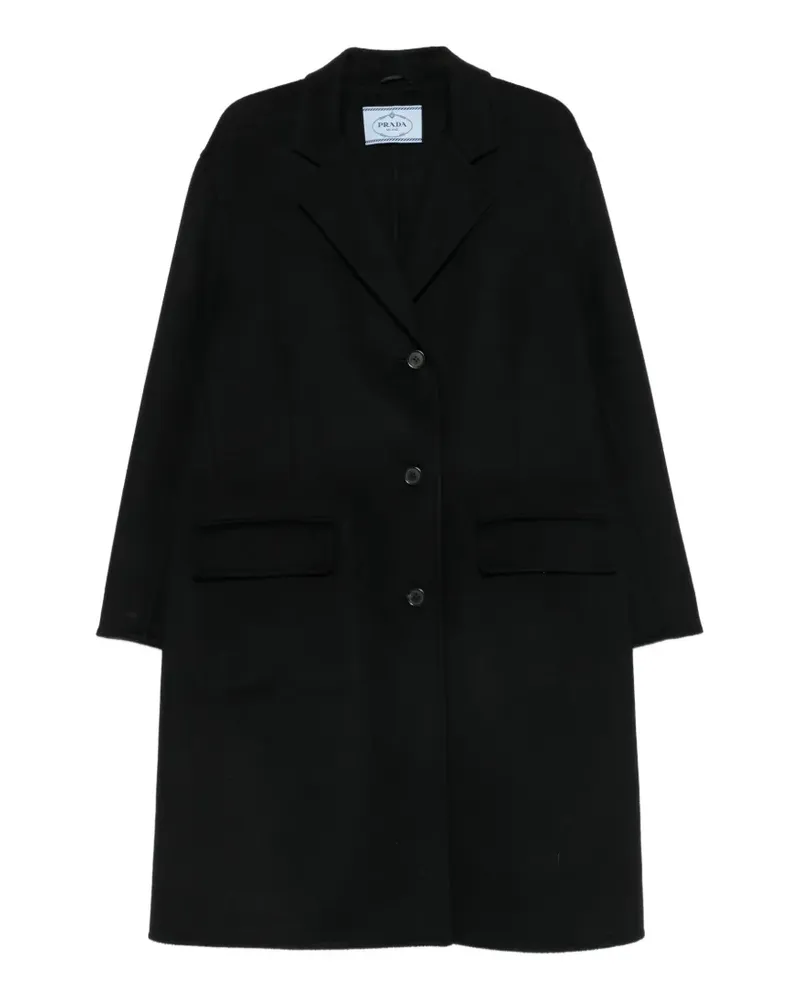 Prada Mantel mit fallendem Revers - Schwarz Schwarz