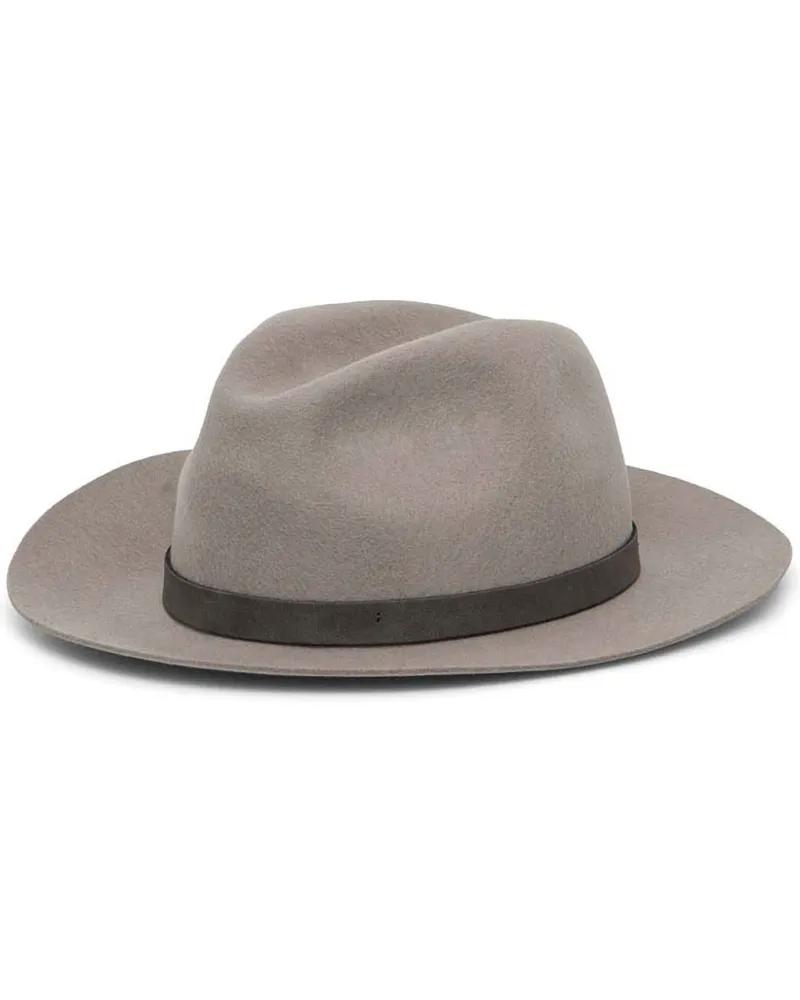 Emporio Armani Fedora aus Wolle - Grau Grau