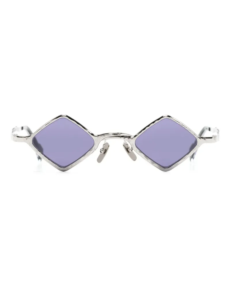 KUBORAUM Sonnenbrille mit geometrischem Gestell - Silber Silber