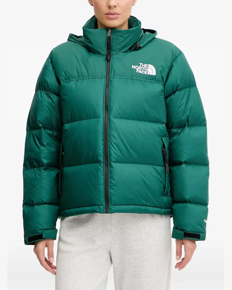 The North Face zip logo-print hooded jacket - Grün Grün