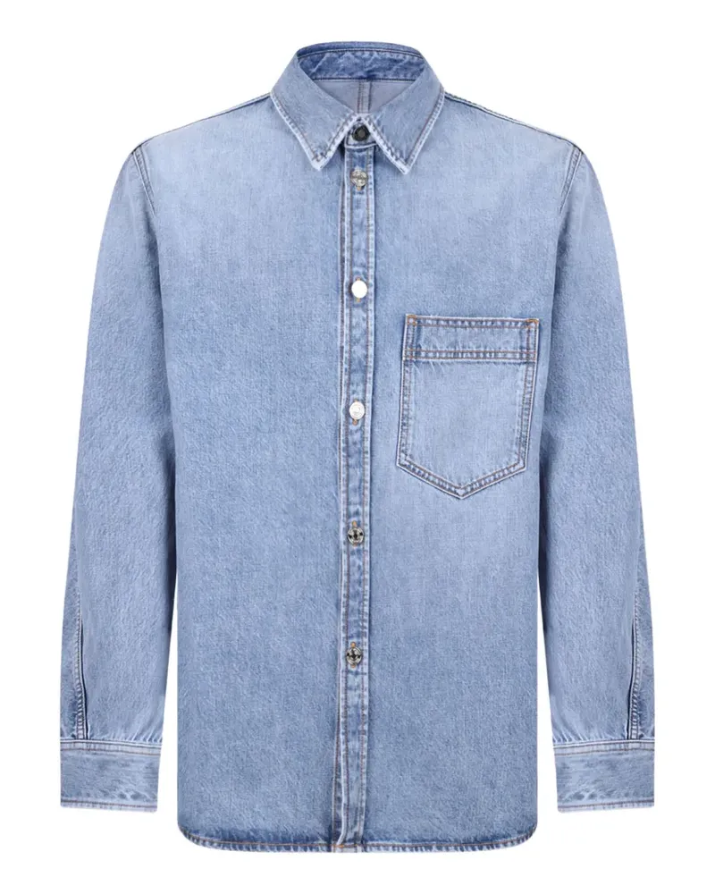 Givenchy patch-pocket buttoned shirt - Blau Blau