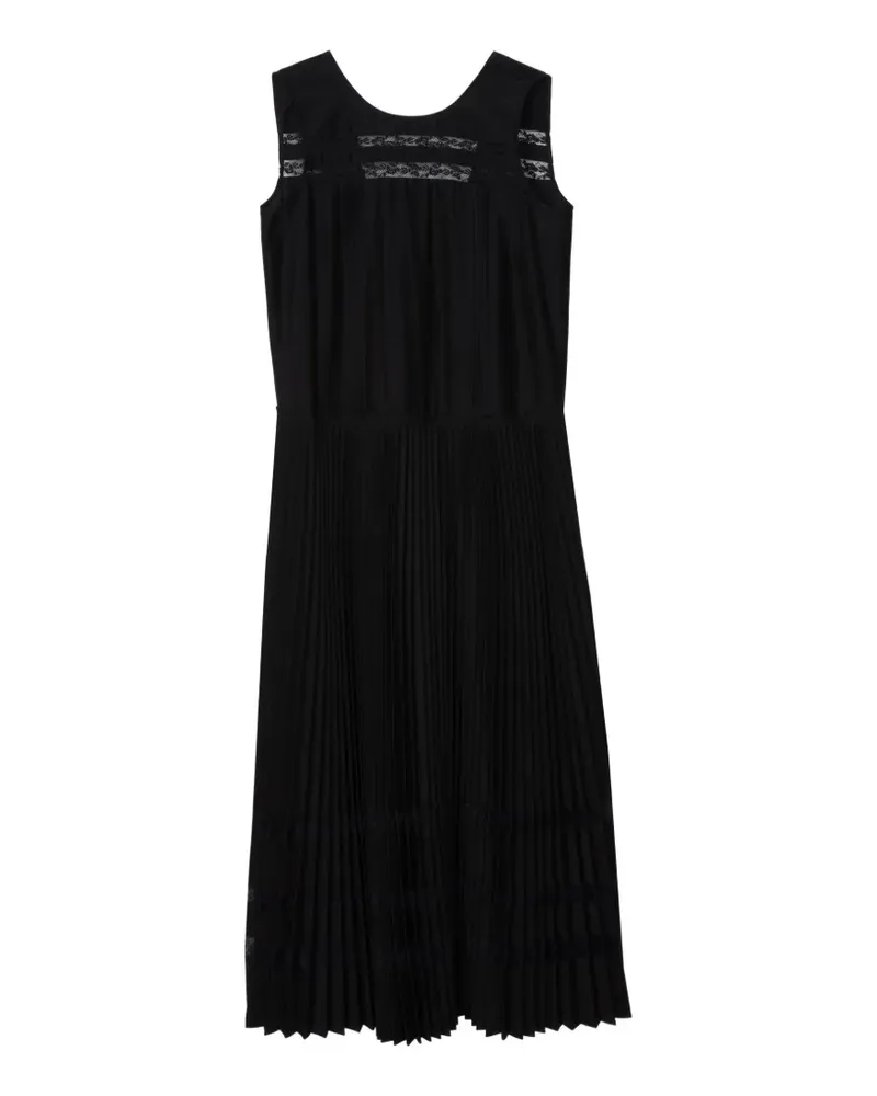 3.1 phillip lim A-Linien-Midikleid mit Spitzeneinsatz - Schwarz Schwarz