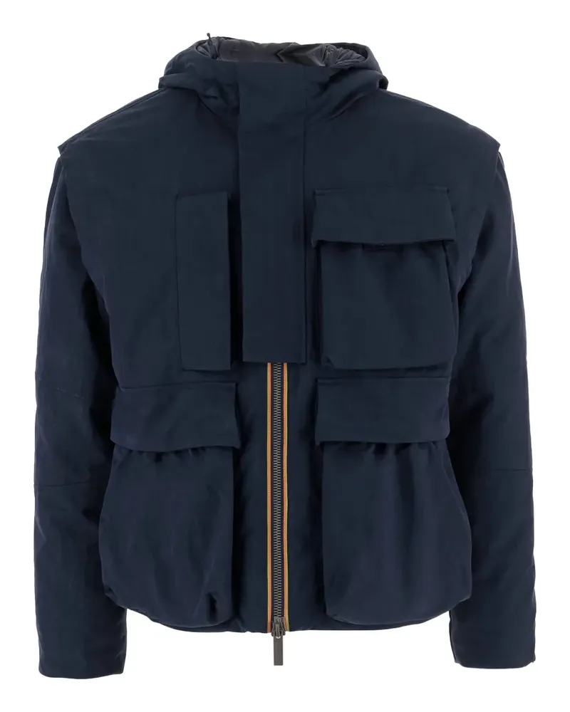 K-Way zip-up hooded jacket - Blau Blau