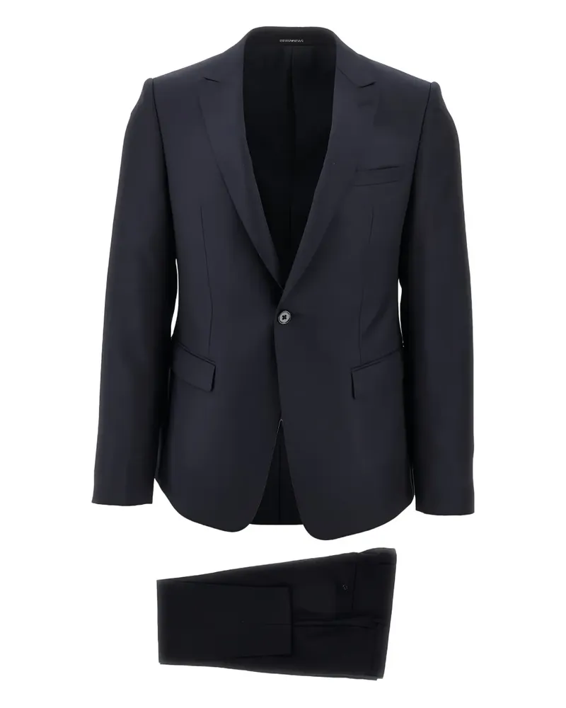 Emporio Armani David single-breasted wool suit - Blau Blau