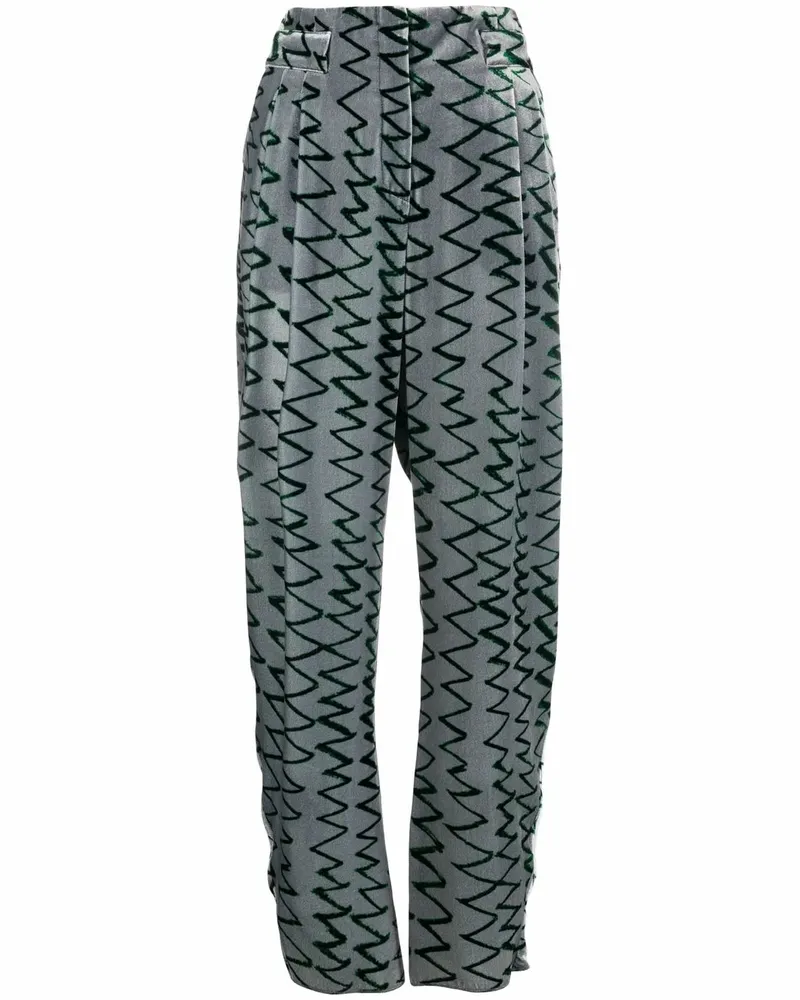 Emporio Armani Hose mit Zickzack-Stickerei - Grau Grau