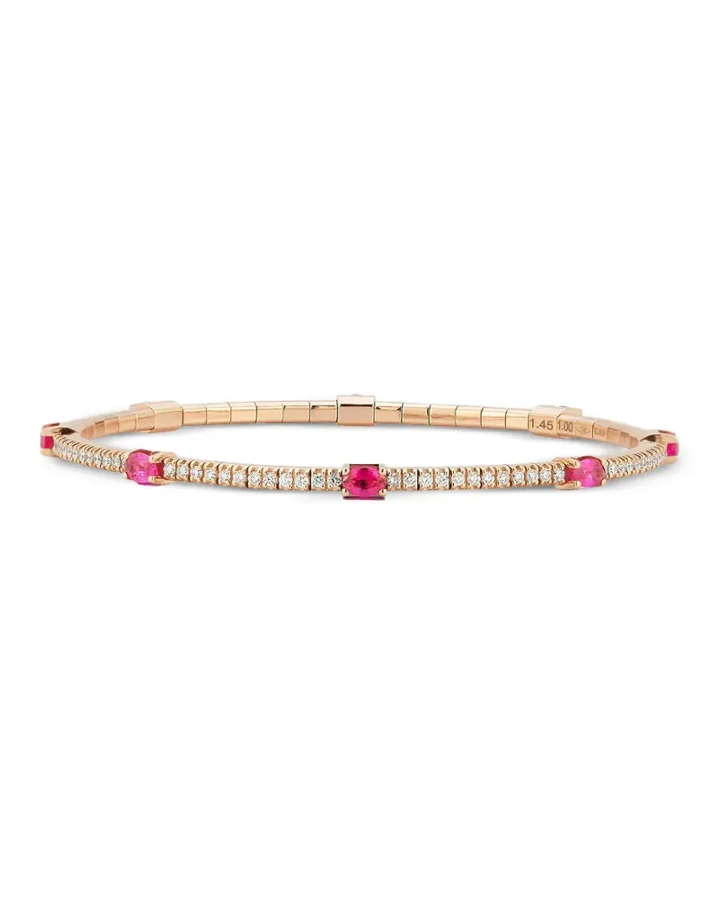 Roberto Demeglio Ovales Diamond Rubin Armband - Rosa Rosa