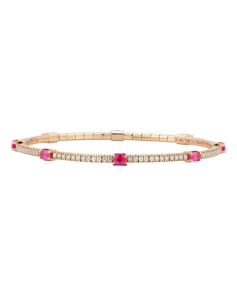 Roberto Demeglio diamond ruby oval bracelet - Rosa Rosa