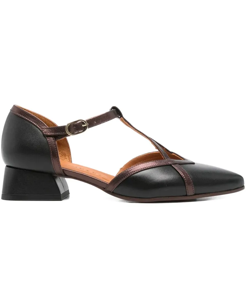Chie Mihara Pumps mit T-Riemen 35mm - Schwarz Schwarz