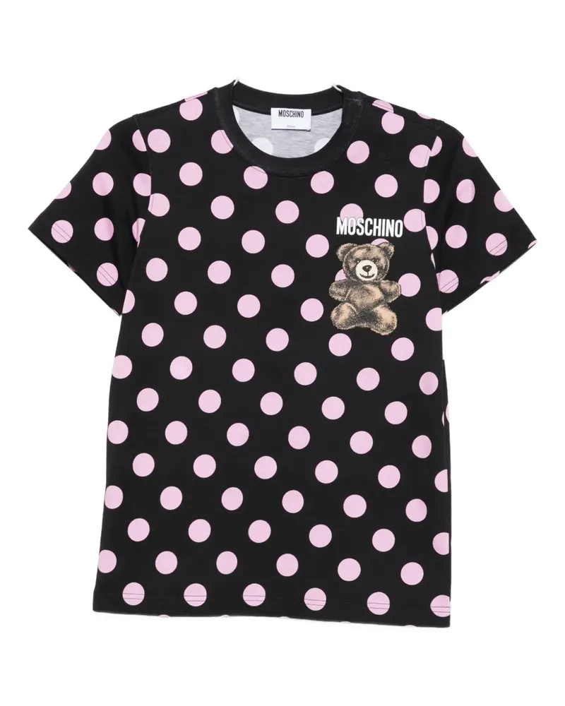 Moschino T-Shirt mit Polka Dots - Schwarz Schwarz