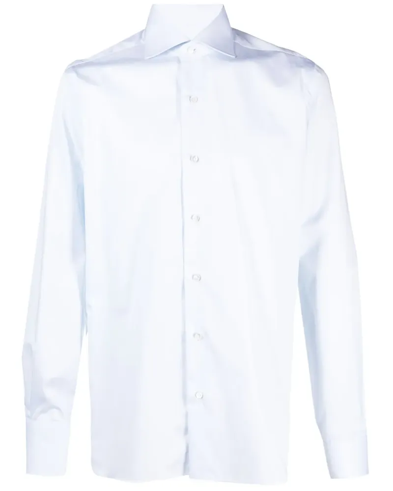 BARBA Langärmeliges Hemd - Blau Blau