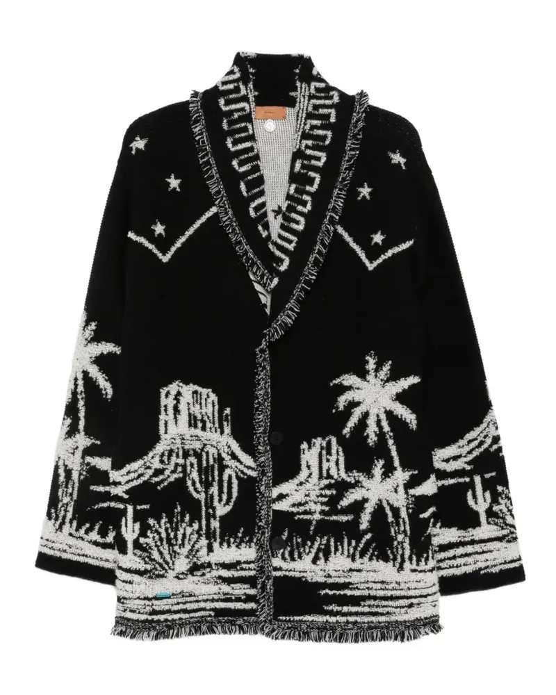 Alanui Cardigan mit Intarsienmuster - Schwarz Schwarz