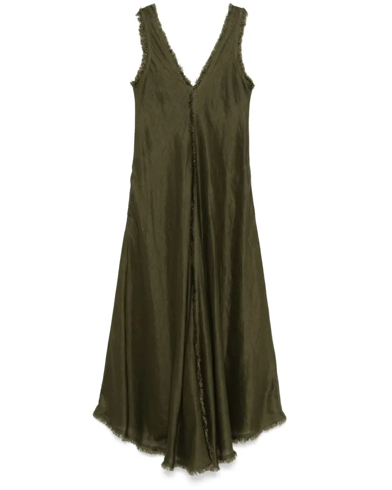 P.A.R.O.S.H. Kleid aus Leinen - Grün Grün