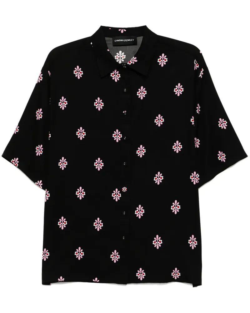 Cynthia Rowley Camp Hemd - Schwarz Schwarz