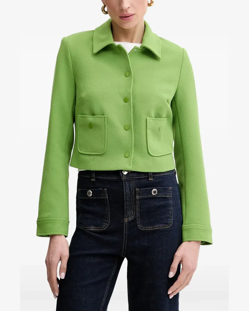 Morgan cropped button-up jacket - Grün Grün