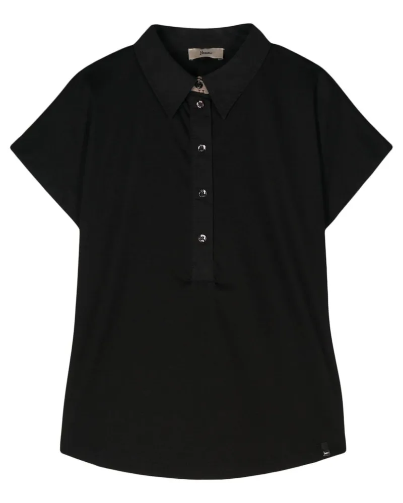 Herno Klassisches Poloshirt - Schwarz Schwarz
