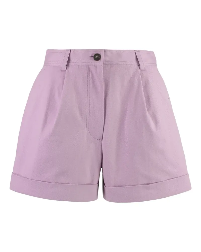 Kitsuné Shorts mit Falten - Violett Violett