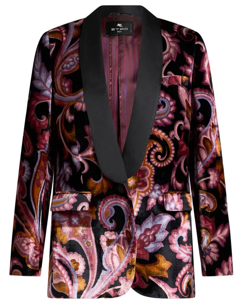 Etro Blazer aus Samt-Jacquard - Rosa Rosa