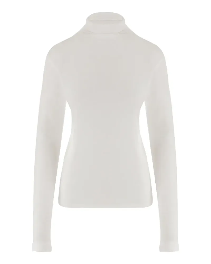 Vince jersey-texture high-neck long-sleeve top - Weiß Weiß