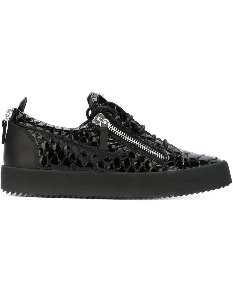 Giuseppe Zanotti Sneakers mit Reißverschlüssen - Schwarz Schwarz
