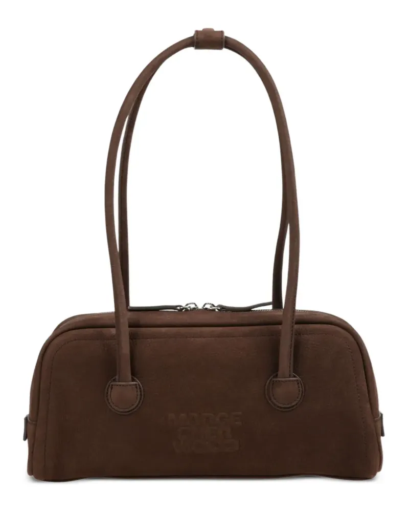 Marge Sherwood Schultertasche aus Nubukleder mit Logo - Braun Braun