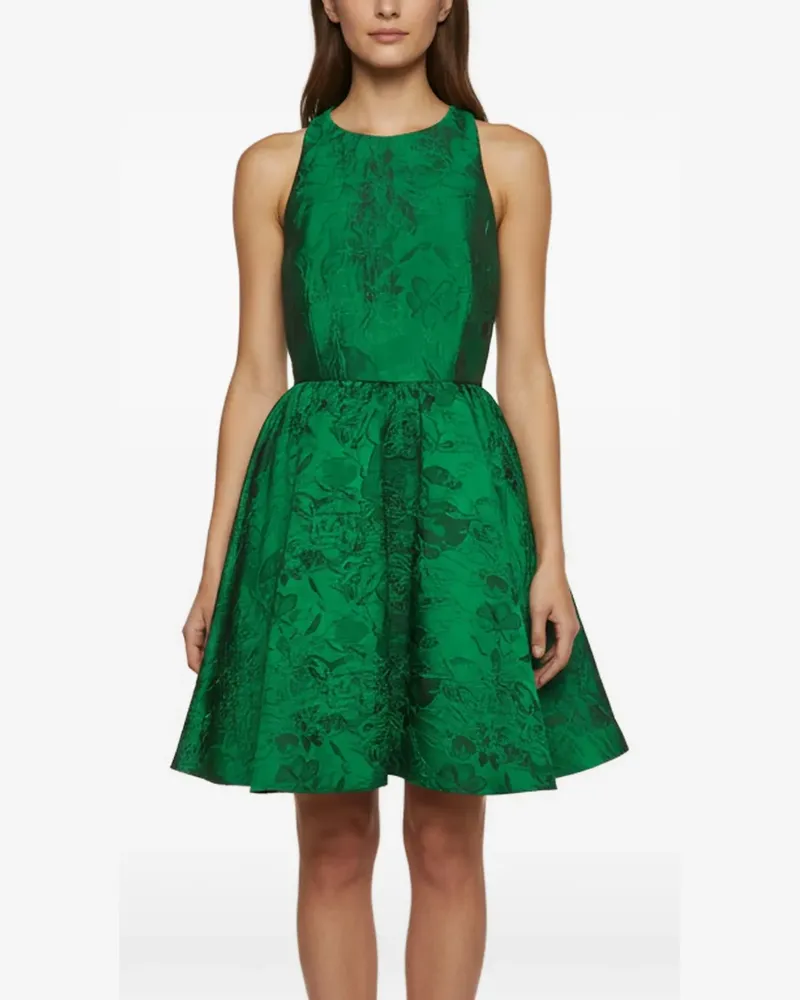 Alice + Olivia Racerback-Kleid aus Blumenjacquard - Grün Grün