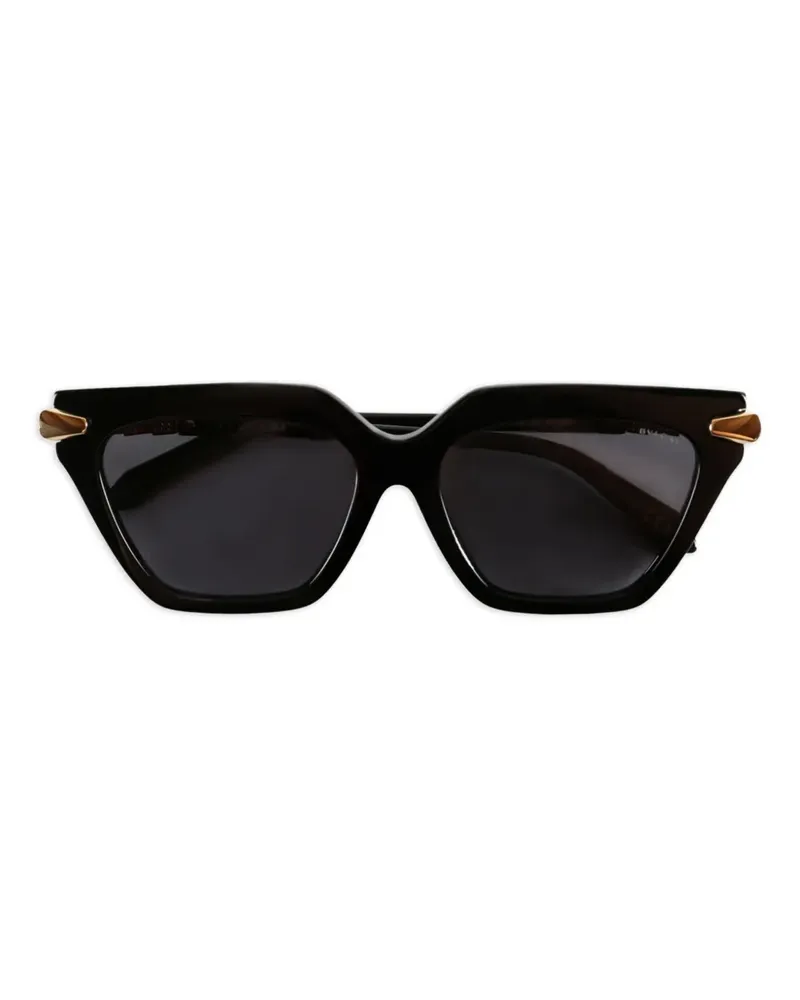 Bulgari geometric-frame sunglasses - Schwarz Schwarz