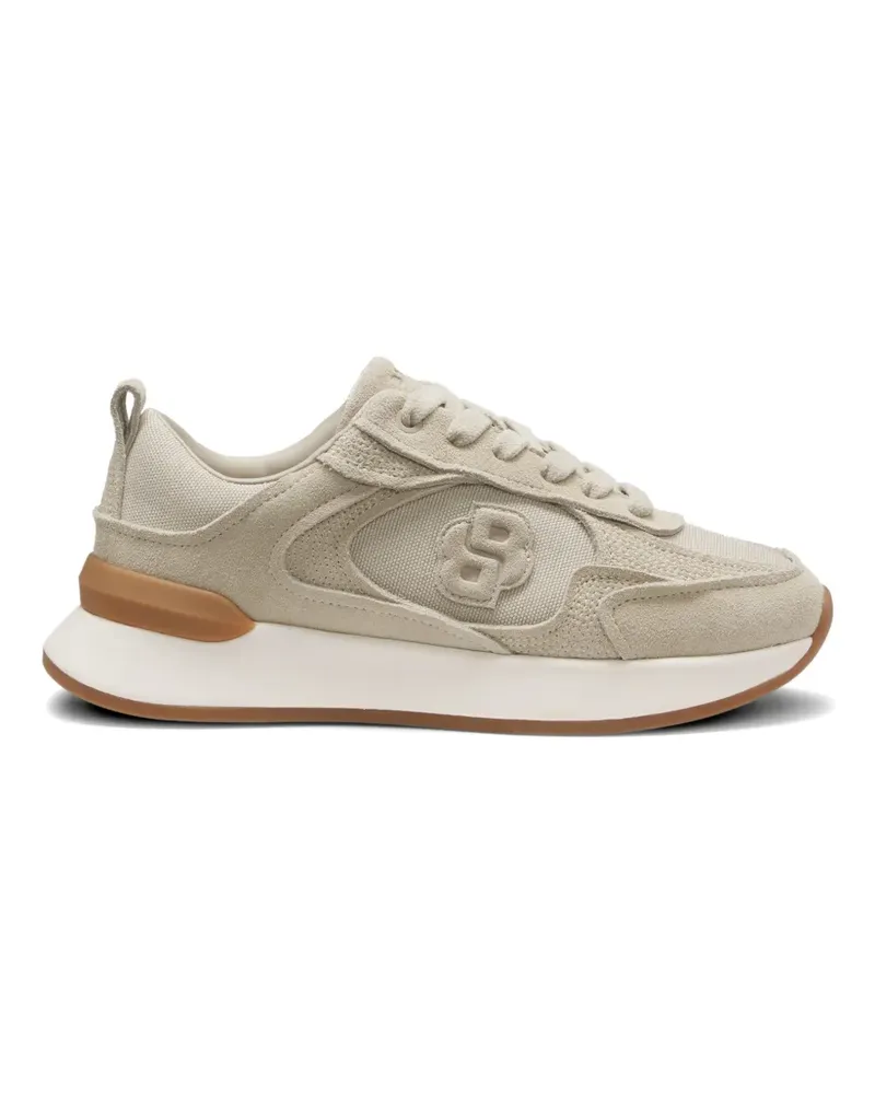 HUGO BOSS Double B Sneakers mit Monogramm-Patch - Nude Nude
